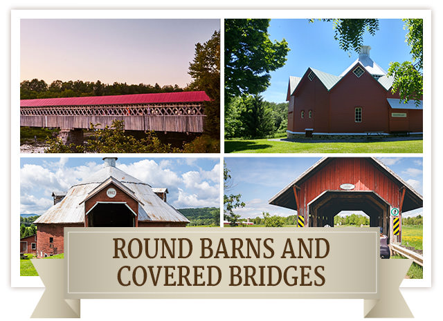 Round barns and covered bridges route