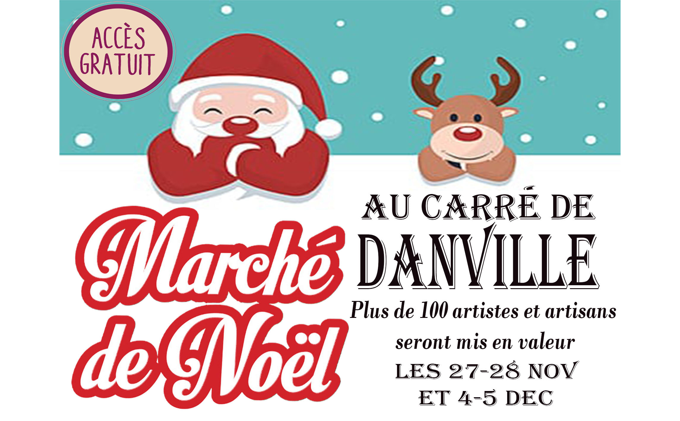 Marché de Noël de Danville - 27-28 nov. et 4-5 déc. 2021