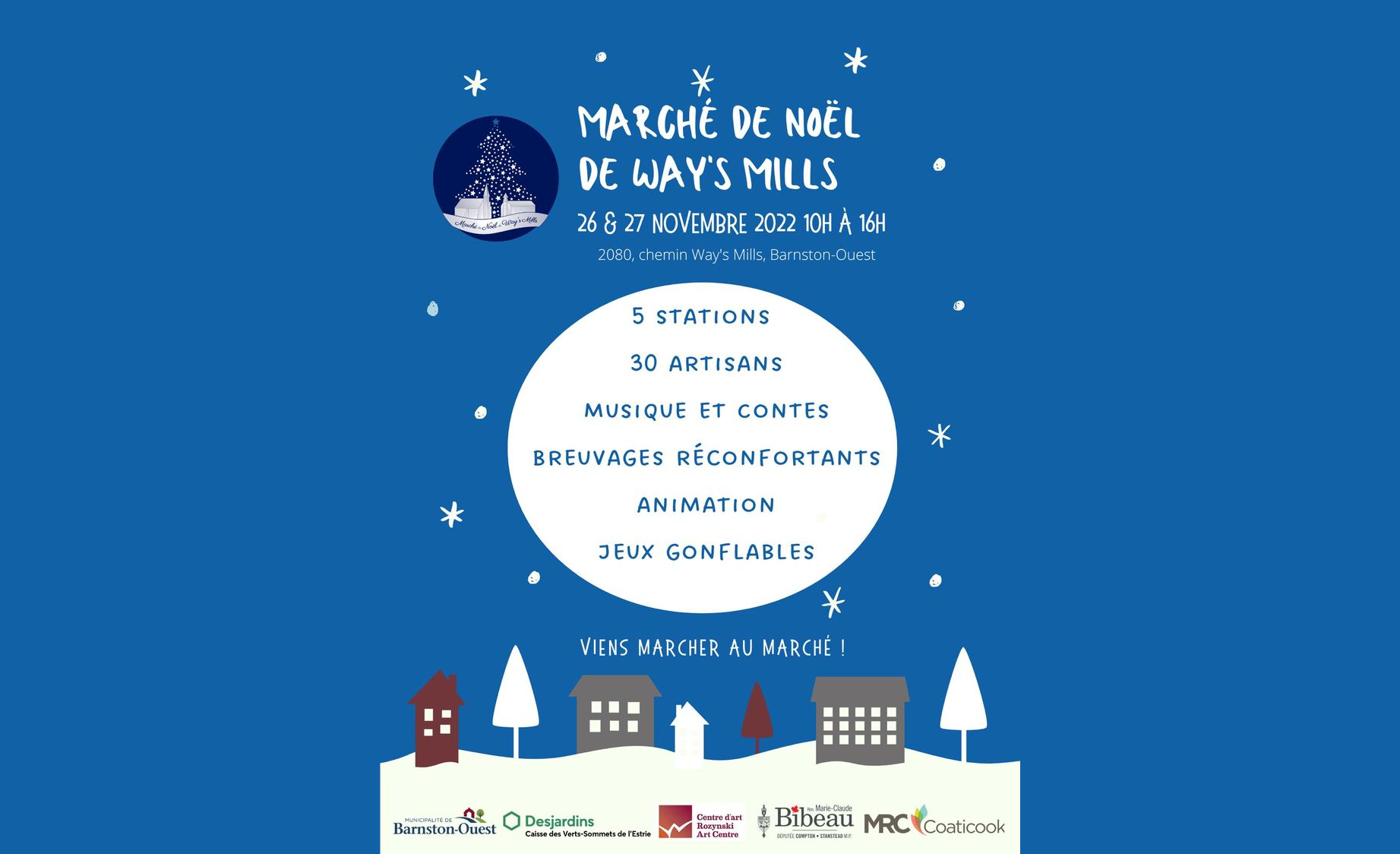 Marché de Noël de Way's Mills - 26 et 27 novembre 2022