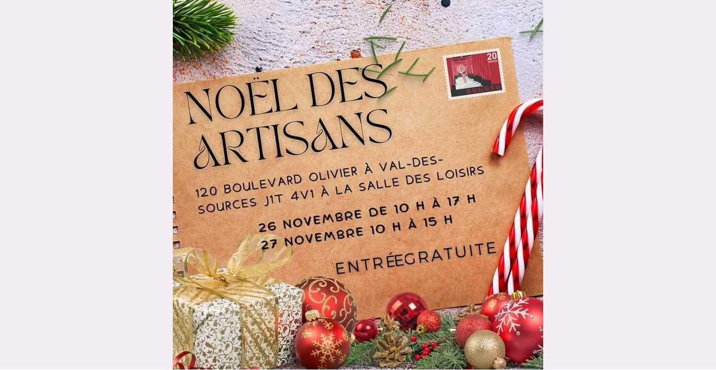 Val-des-Sources Craftmen's Christmas - Nov. 26-27, 2022