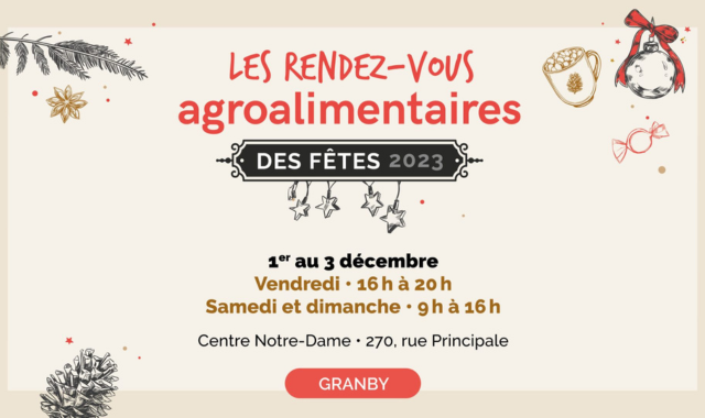 Agri-Food Gatherings - Granby - Dec. 1-2-3 2023